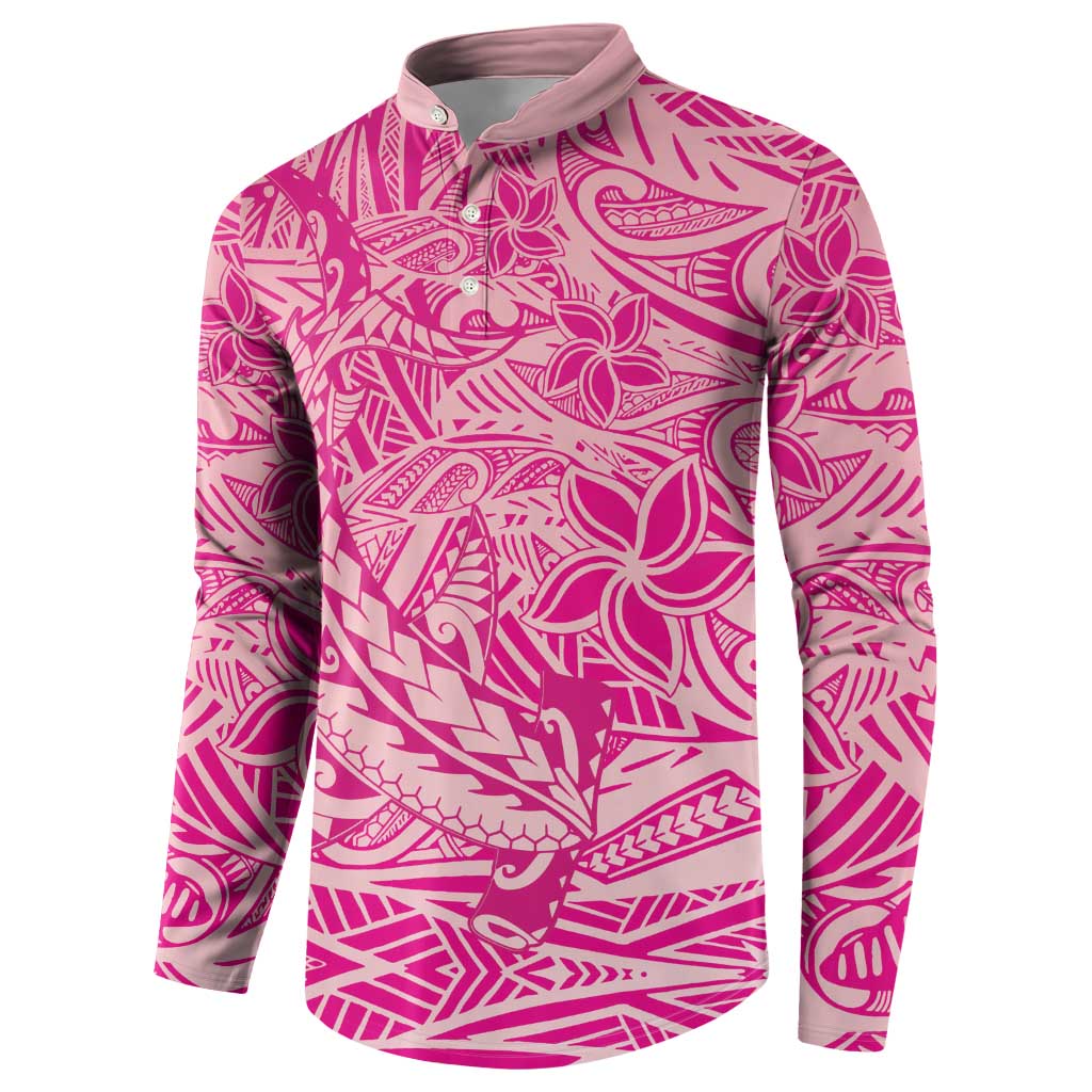 Beige Gradient Polynesia Button Sweatshirt Hawaiian Tribal Hammerhead Shark Tattoo LT14 - Polynesian Pride