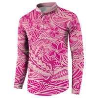 Beige Gradient Polynesia Button Sweatshirt Hawaiian Tribal Hammerhead Shark Tattoo LT14 - Polynesian Pride
