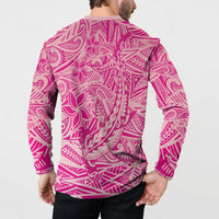 Beige Gradient Polynesia Button Sweatshirt Hawaiian Tribal Hammerhead Shark Tattoo LT14 - Polynesian Pride