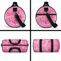Beige Gradient Polynesia Duffle Bag Hawaiian Tribal Hammerhead Shark Tattoo