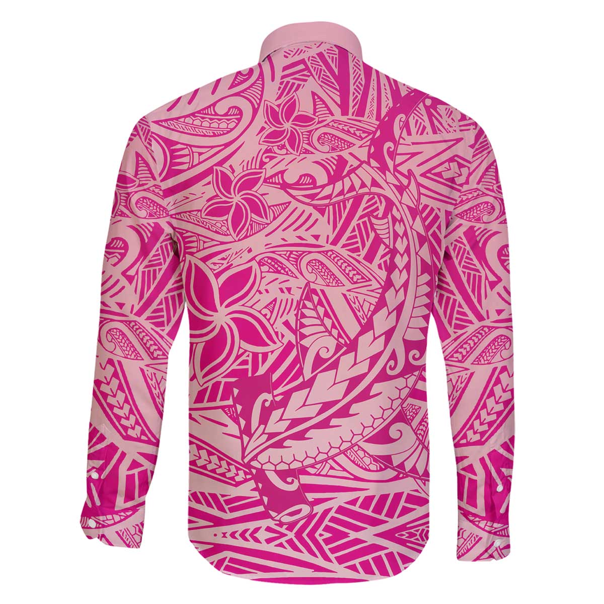 Beige Gradient Polynesia Family Matching Puletasi and Hawaiian Shirt Hawaiian Tribal Hammerhead Shark Tattoo LT14 - Polynesian Pride