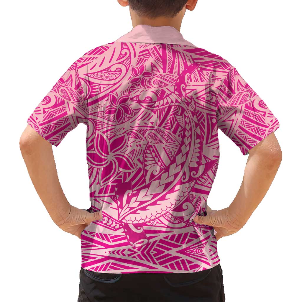 Beige Gradient Polynesia Family Matching Summer Maxi Dress and Hawaiian Shirt Hawaiian Tribal Hammerhead Shark Tattoo