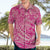 Beige Gradient Polynesia Hawaiian Shirt Hawaiian Tribal Hammerhead Shark Tattoo