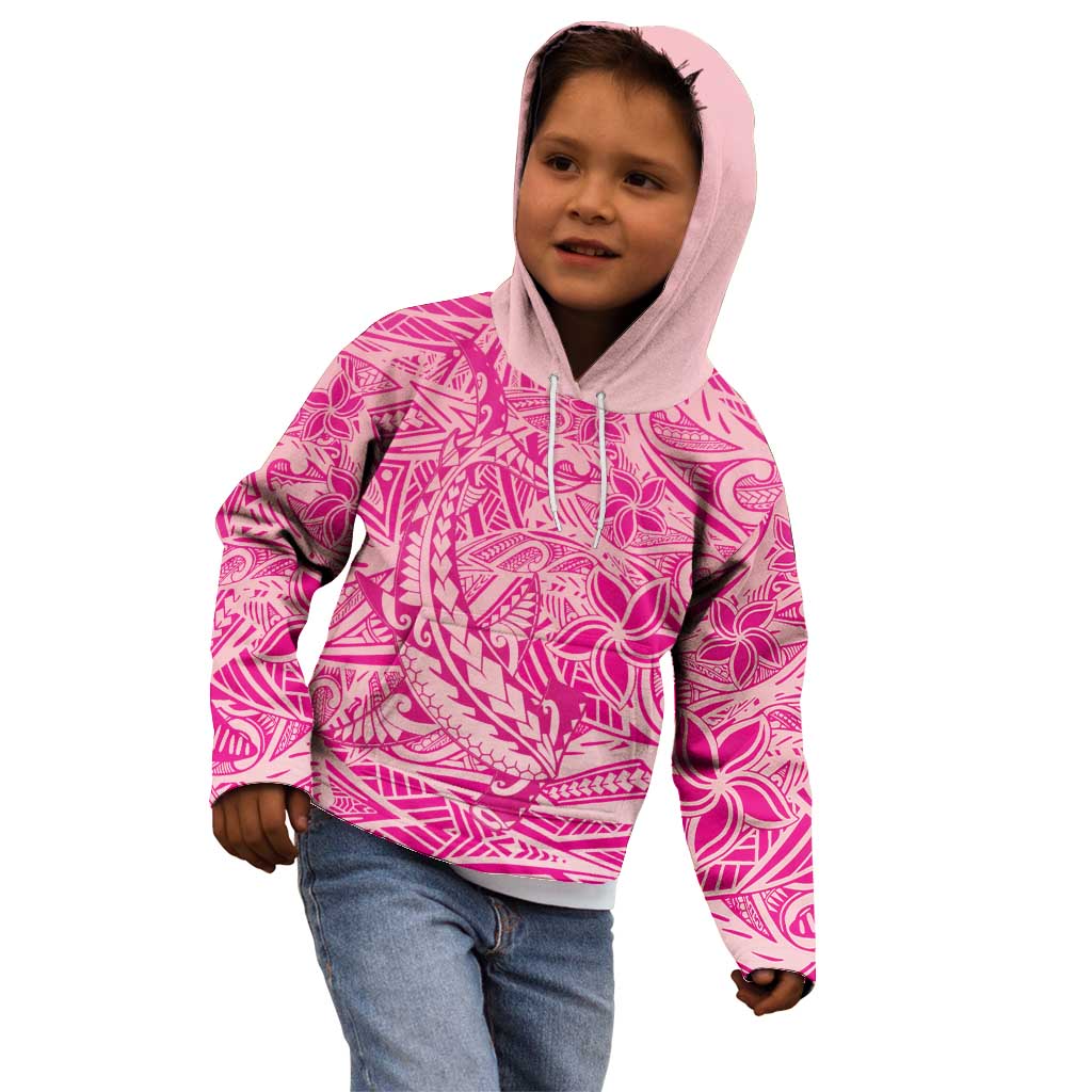Beige Gradient Polynesia Kid Hoodie Hawaiian Tribal Hammerhead Shark Tattoo