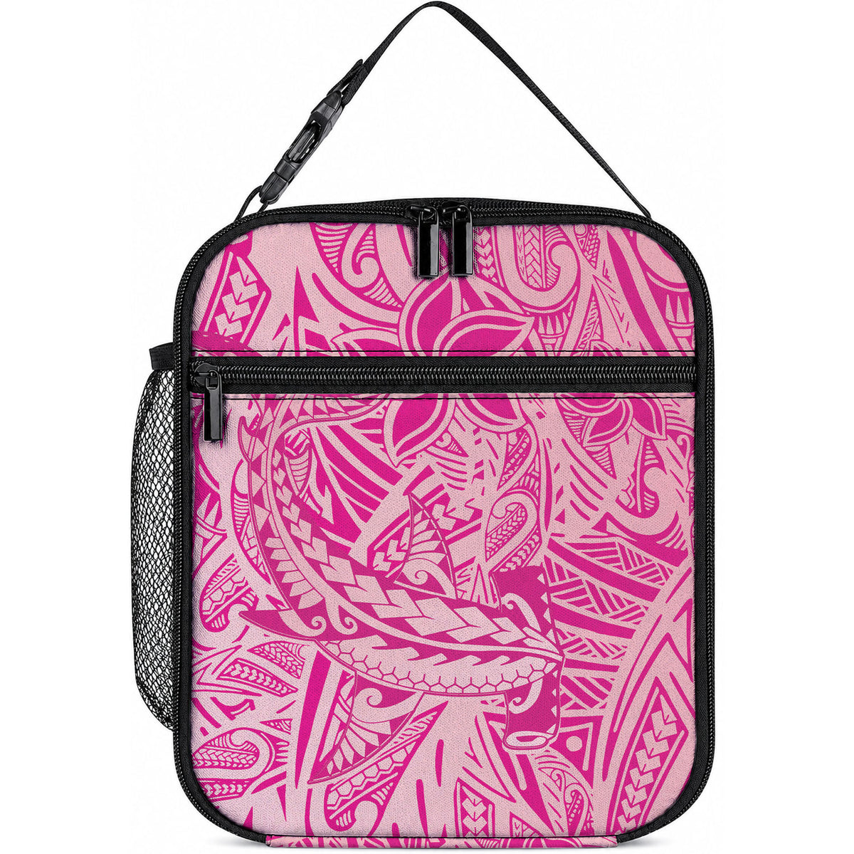 Beige Gradient Polynesia Lunch Bag Hawaiian Tribal Hammerhead Shark Tattoo LT14 10.2 × 8.3 × 4.3 inch Beige - Polynesian Pride