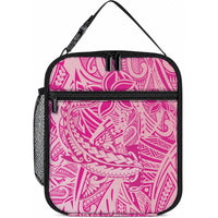 Beige Gradient Polynesia Lunch Bag Hawaiian Tribal Hammerhead Shark Tattoo LT14 10.2 × 8.3 × 4.3 inch Beige - Polynesian Pride