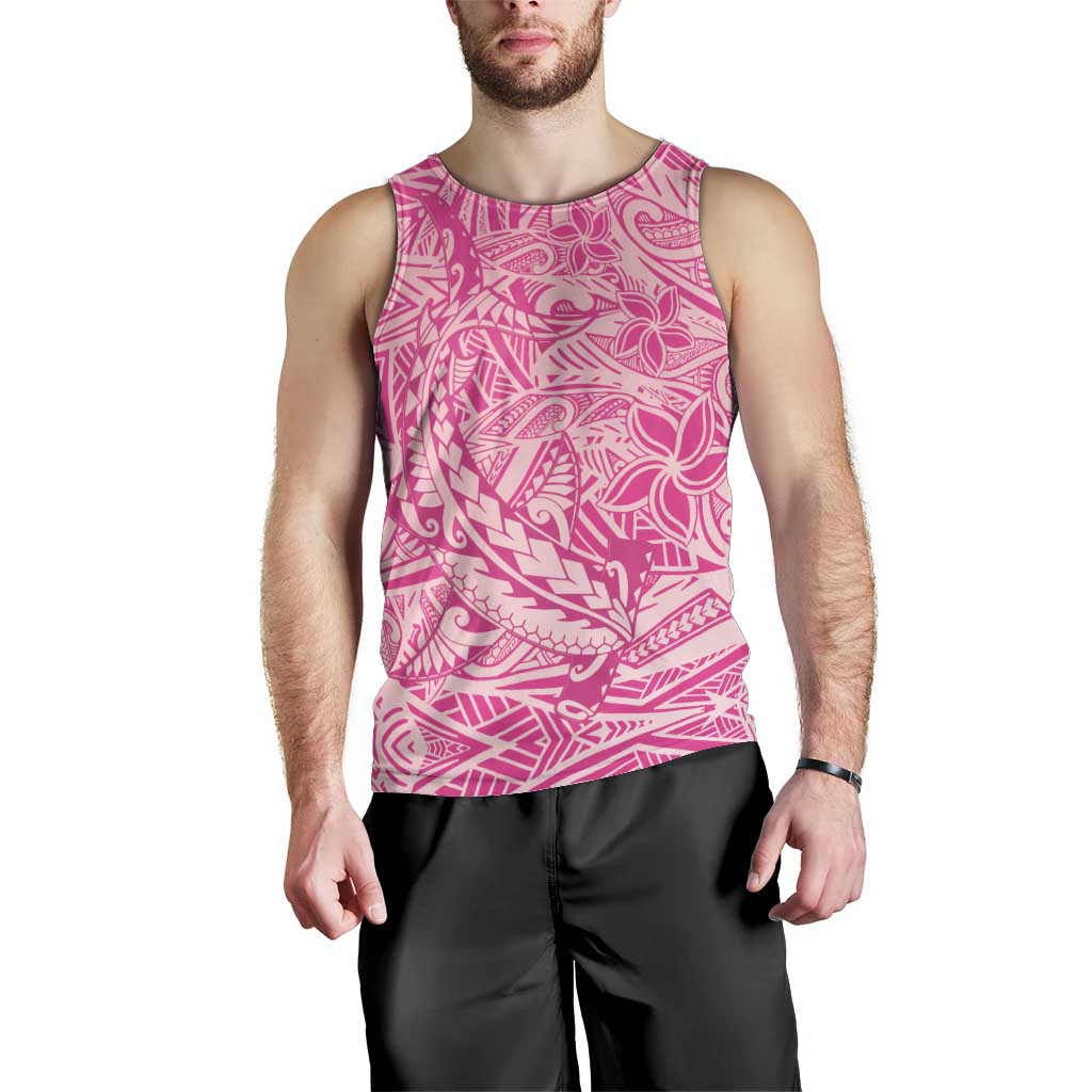Beige Gradient Polynesia Men Tank Top Hawaiian Tribal Hammerhead Shark Tattoo LT14 - Polynesian Pride