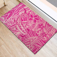 Beige Gradient Polynesia Rubber Doormat Hawaiian Tribal Hammerhead Shark Tattoo LT14 - Polynesian Pride