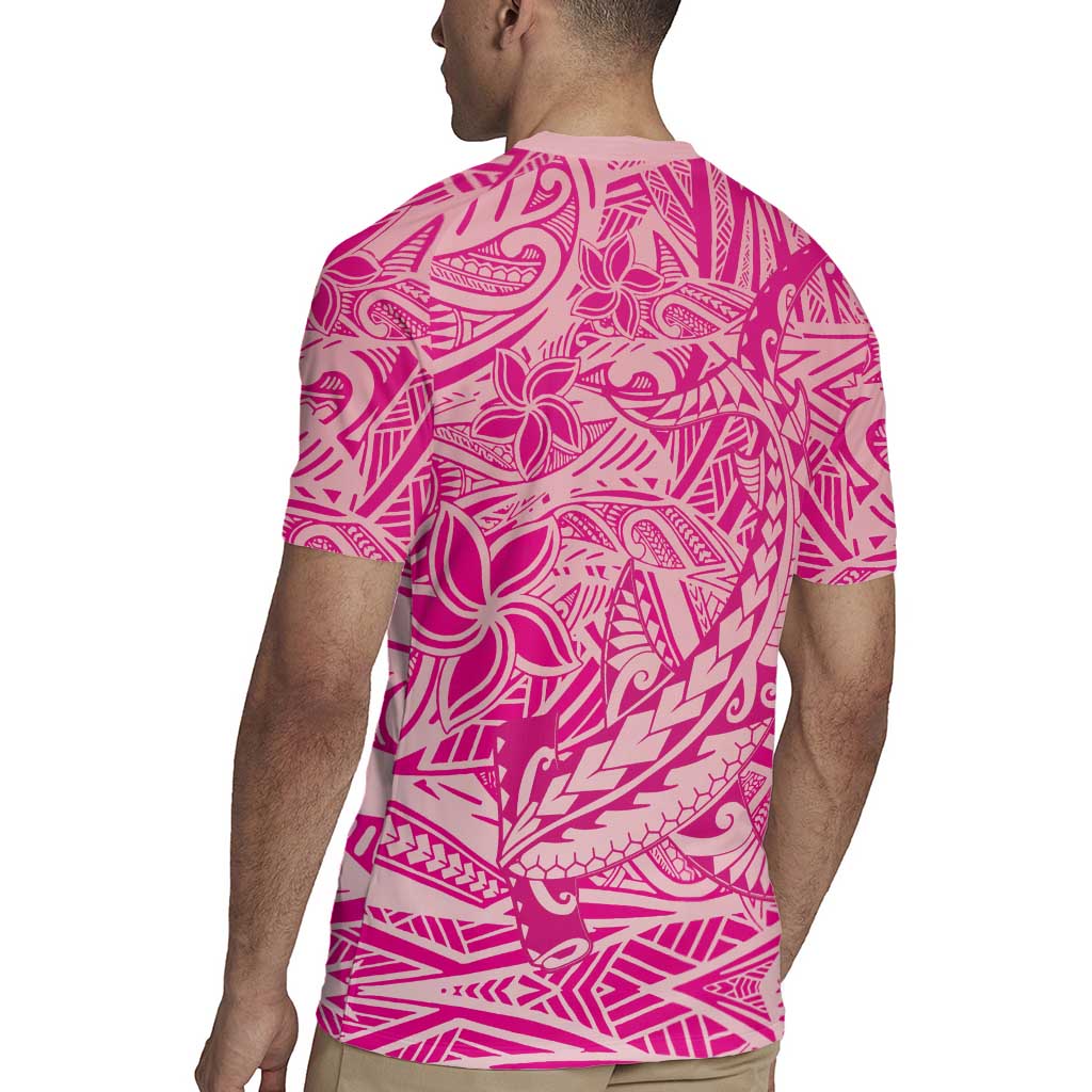Beige Gradient Polynesia Rugby Jersey Hawaiian Tribal Hammerhead Shark Tattoo LT14 - Polynesian Pride