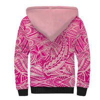 Beige Gradient Polynesia Sherpa Hoodie Hawaiian Tribal Hammerhead Shark Tattoo LT14 - Polynesian Pride