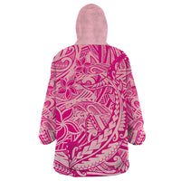 Beige Gradient Polynesia Wearable Blanket Hoodie Hawaiian Tribal Hammerhead Shark Tattoo LT14 - Polynesian Pride