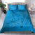 Blue Gradient Polynesia Bedding Set Hawaiian Tribal Hammerhead Shark Tattoo