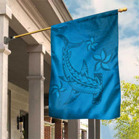 Blue Gradient Polynesia Garden Flag Hawaiian Tribal Hammerhead Shark Tattoo LT14 House Flag Blue - Polynesian Pride