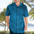 Blue Gradient Polynesia Hawaiian Shirt Hawaiian Tribal Hammerhead Shark Tattoo