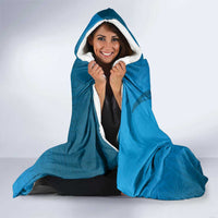 Blue Gradient Polynesia Hooded Blanket Hawaiian Tribal Hammerhead Shark Tattoo LT14 - Polynesian Pride