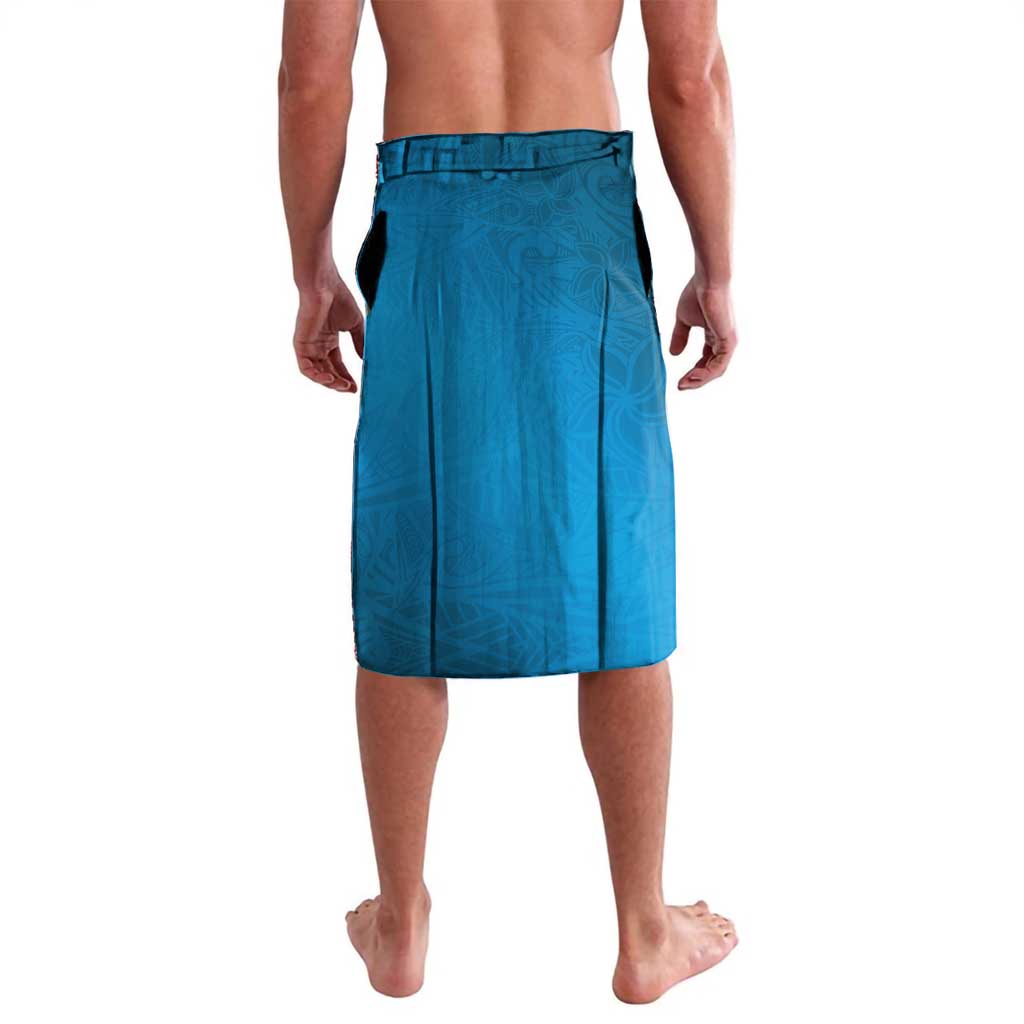 Blue Gradient Polynesia Lavalava Hawaiian Tribal Hammerhead Shark Tattoo LT14 - Polynesian Pride