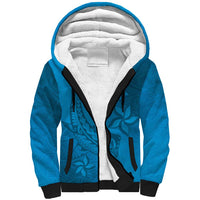 Blue Gradient Polynesia Sherpa Hoodie Hawaiian Tribal Hammerhead Shark Tattoo LT14 Unisex Blue - Polynesian Pride
