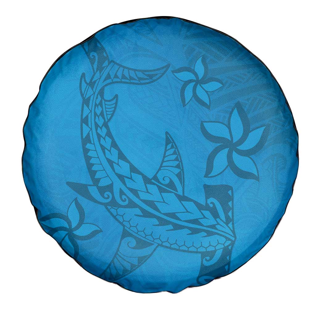 Blue Gradient Polynesia Spare Tire Cover Hawaiian Tribal Hammerhead Shark Tattoo LT14 - Polynesian Pride