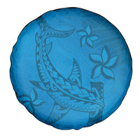 Blue Gradient Polynesia Spare Tire Cover Hawaiian Tribal Hammerhead Shark Tattoo LT14 - Polynesian Pride