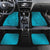 Dark Cyan Gradient Polynesia Car Mats Hawaiian Tribal Hammerhead Shark Tattoo