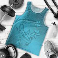 Dark Cyan Gradient Polynesia Men Tank Top Hawaiian Tribal Hammerhead Shark Tattoo LT14 - Polynesian Pride