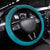 Dark Cyan Gradient Polynesia Steering Wheel Cover Hawaiian Tribal Hammerhead Shark Tattoo