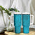 Dark Cyan Gradient Polynesia Tumbler With Handle Hawaiian Tribal Hammerhead Shark Tattoo