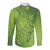 Green Gradient Polynesia Long Sleeve Button Shirt Hawaiian Tribal Hammerhead Shark Tattoo