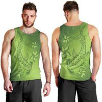 Green Gradient Polynesia Men Tank Top Hawaiian Tribal Hammerhead Shark Tattoo LT14 - Polynesian Pride