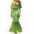 Green Gradient Polynesia Mermaid Dress Hawaiian Tribal Hammerhead Shark Tattoo