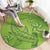 Green Gradient Polynesia Round Carpet Hawaiian Tribal Hammerhead Shark Tattoo