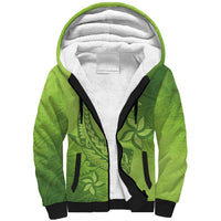 Green Gradient Polynesia Sherpa Hoodie Hawaiian Tribal Hammerhead Shark Tattoo LT14 Unisex Green - Polynesian Pride