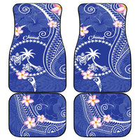 FSM Chuuk Constitution Day Car Mats Frangipani Flowers Polynesian Curves Style