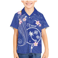 FSM Chuuk Constitution Day Family Matching Mermaid Dress and Hawaiian Shirt Frangipani Flowers Polynesian Curves Style