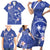 FSM Chuuk Constitution Day Family Matching Short Sleeve Bodycon Dress and Hawaiian Shirt Frangipani Flowers Polynesian Curves Style