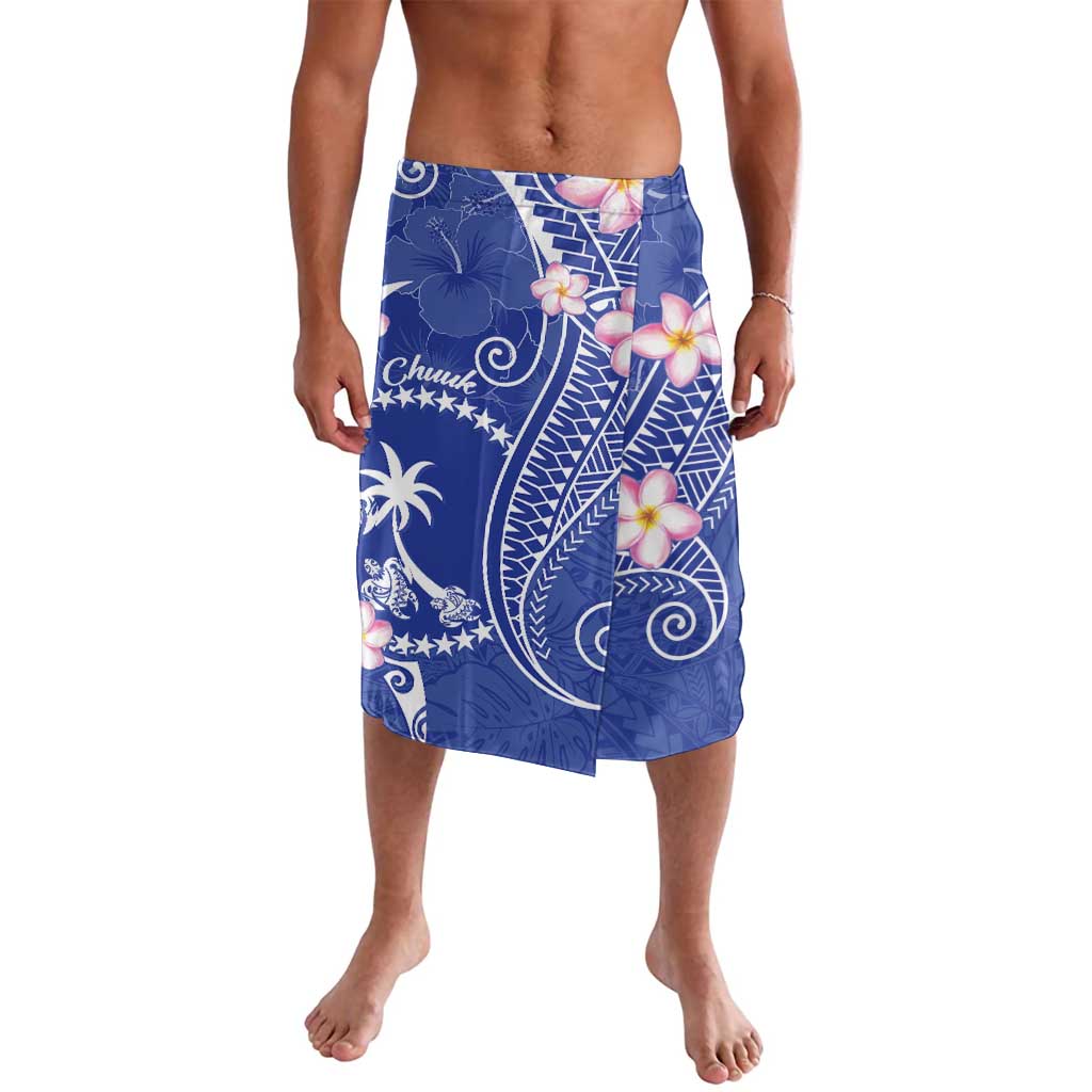 FSM Chuuk Constitution Day Lavalava Frangipani Flowers Polynesian Curves Style