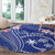 FSM Chuuk Constitution Day Round Carpet Frangipani Flowers Polynesian Curves Style