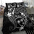 FSM Chuuk Bedding Set Turtle Tropical Flowers Polynesian - Black