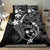 FSM Chuuk Bedding Set Turtle Tropical Flowers Polynesian - Black