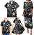 FSM Chuuk Family Matching Puletasi and Hawaiian Shirt Turtle Tropical Flowers Polynesian - Black