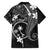 FSM Chuuk Family Matching Summer Maxi Dress and Hawaiian Shirt Turtle Tropical Flowers Polynesian - Black