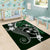 FSM Chuuk Area Rug Turtle Tropical Flowers Polynesian - Green