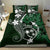 FSM Chuuk Bedding Set Turtle Tropical Flowers Polynesian - Green