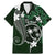 FSM Chuuk Family Matching Mermaid Dress and Hawaiian Shirt Turtle Tropical Flowers Polynesian - Green