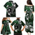 FSM Chuuk Family Matching Puletasi and Hawaiian Shirt Turtle Tropical Flowers Polynesian - Green