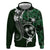 FSM Chuuk Hoodie Turtle Tropical Flowers Polynesian - Green