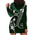 FSM Chuuk Hoodie Dress Turtle Tropical Flowers Polynesian - Green