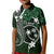 FSM Chuuk Kid Polo Shirt Turtle Tropical Flowers Polynesian - Green