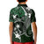 FSM Chuuk Kid Polo Shirt Turtle Tropical Flowers Polynesian - Green