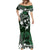 FSM Chuuk Mermaid Dress Turtle Tropical Flowers Polynesian - Green